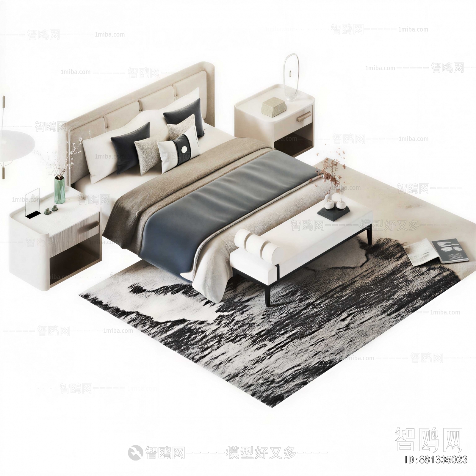 New Chinese Style Double Bed