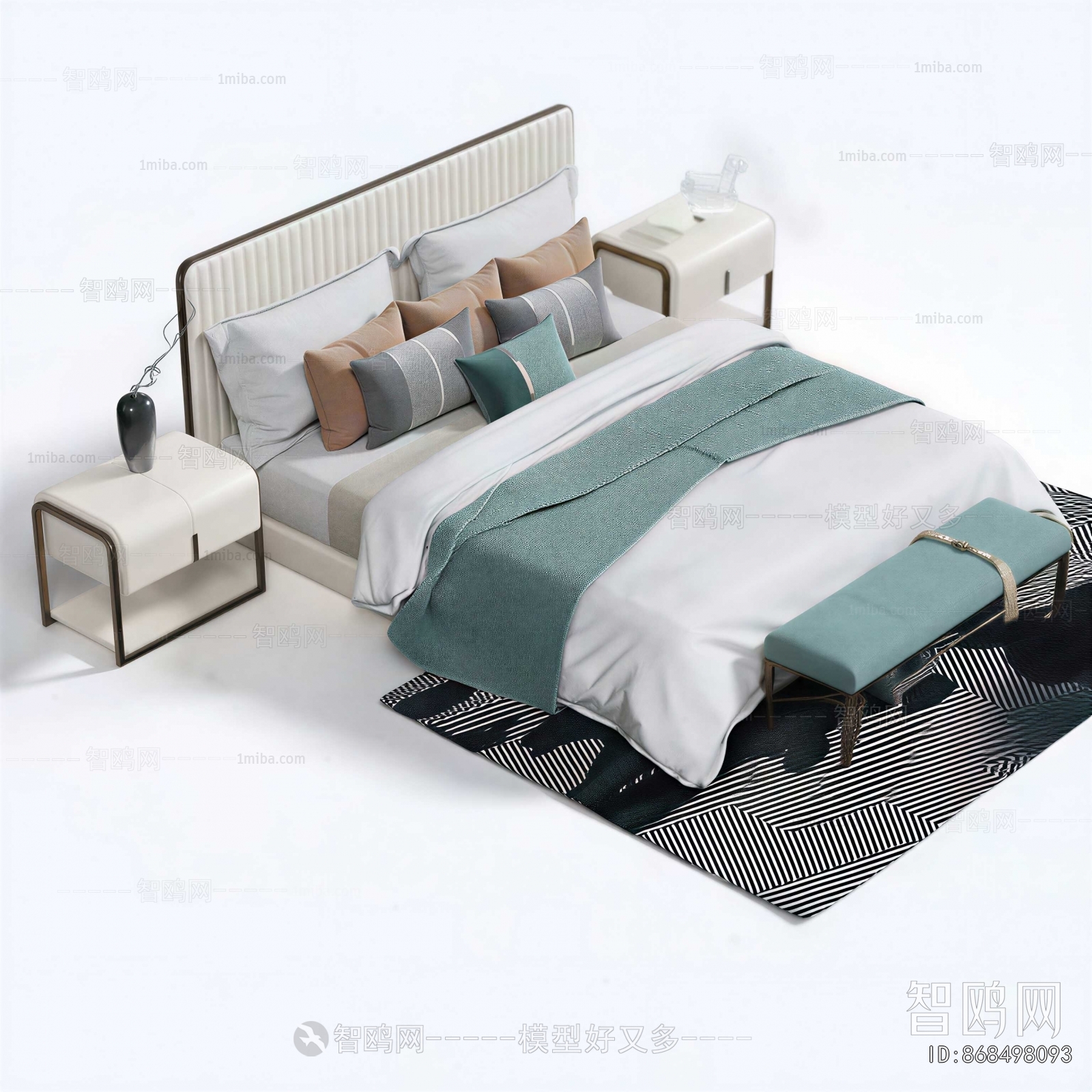 New Chinese Style Double Bed