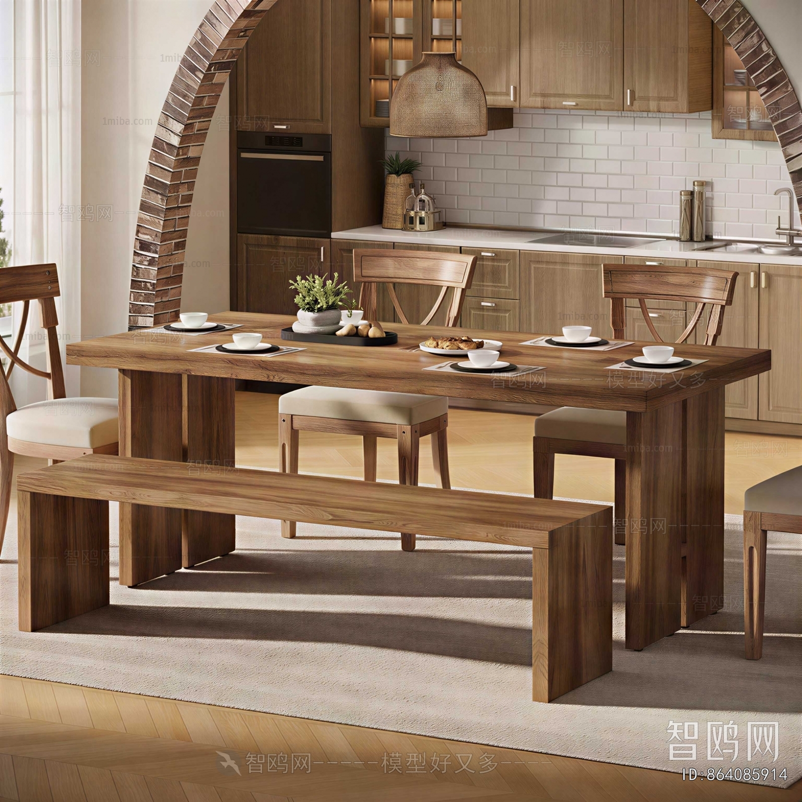 American Style Dining Table And Chairs