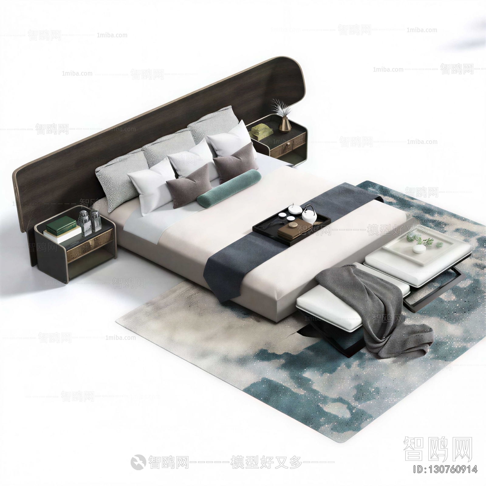 New Chinese Style Double Bed