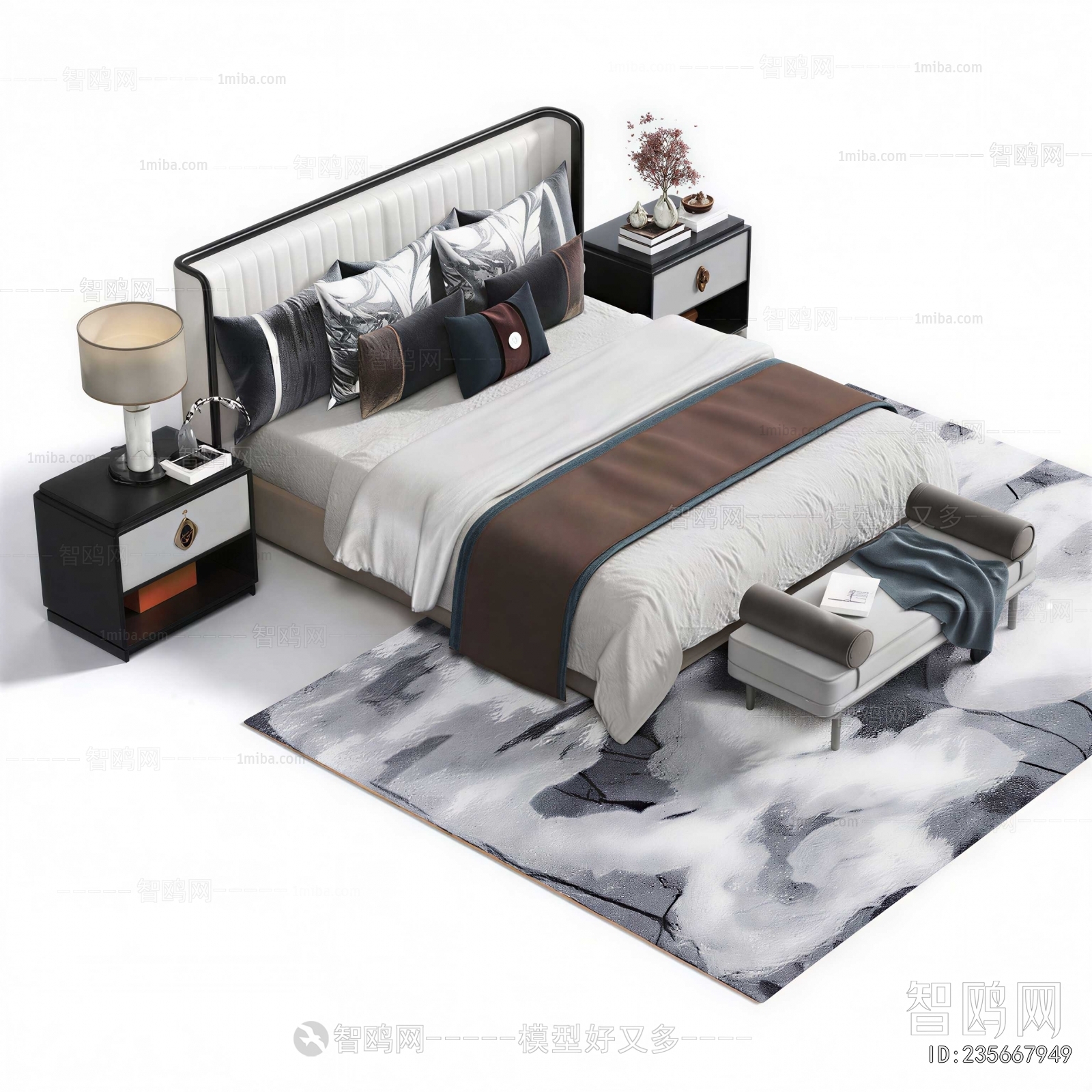 New Chinese Style Double Bed