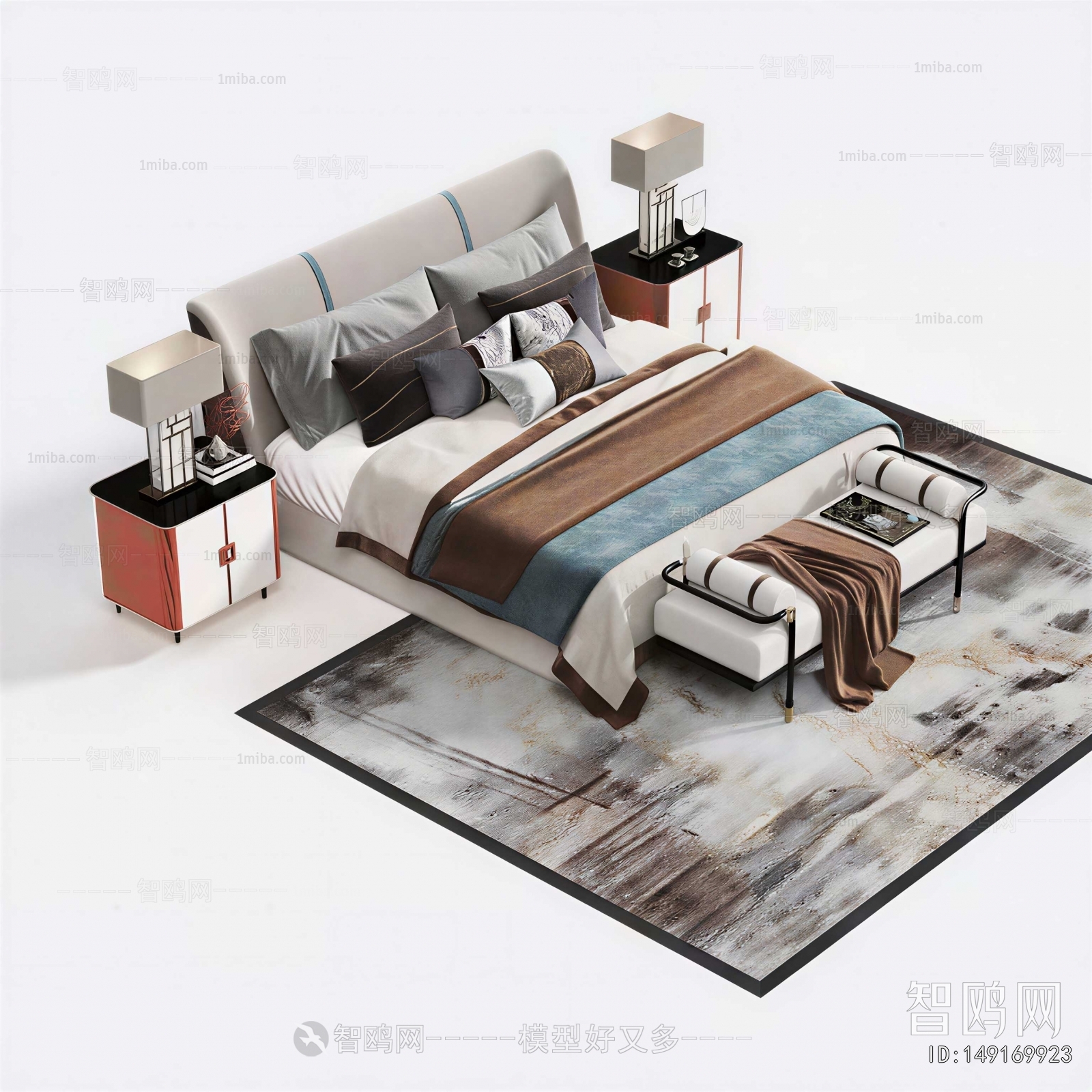 New Chinese Style Double Bed