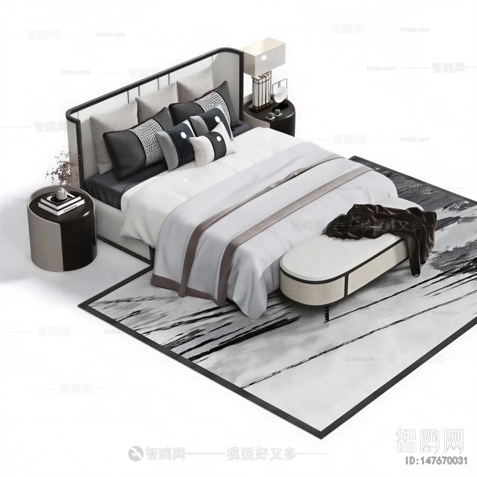 New Chinese Style Double Bed