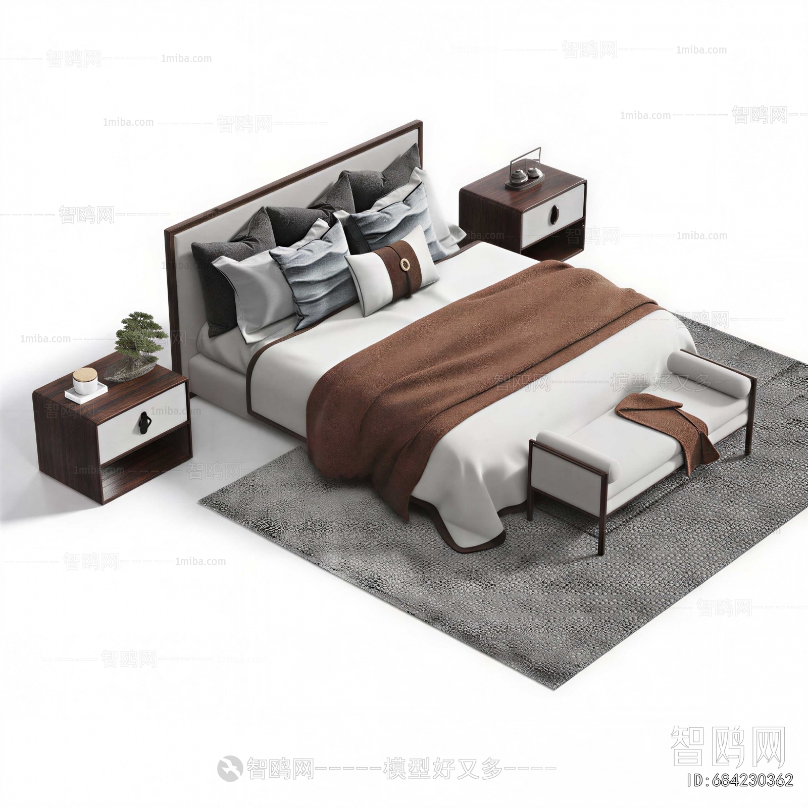 New Chinese Style Double Bed