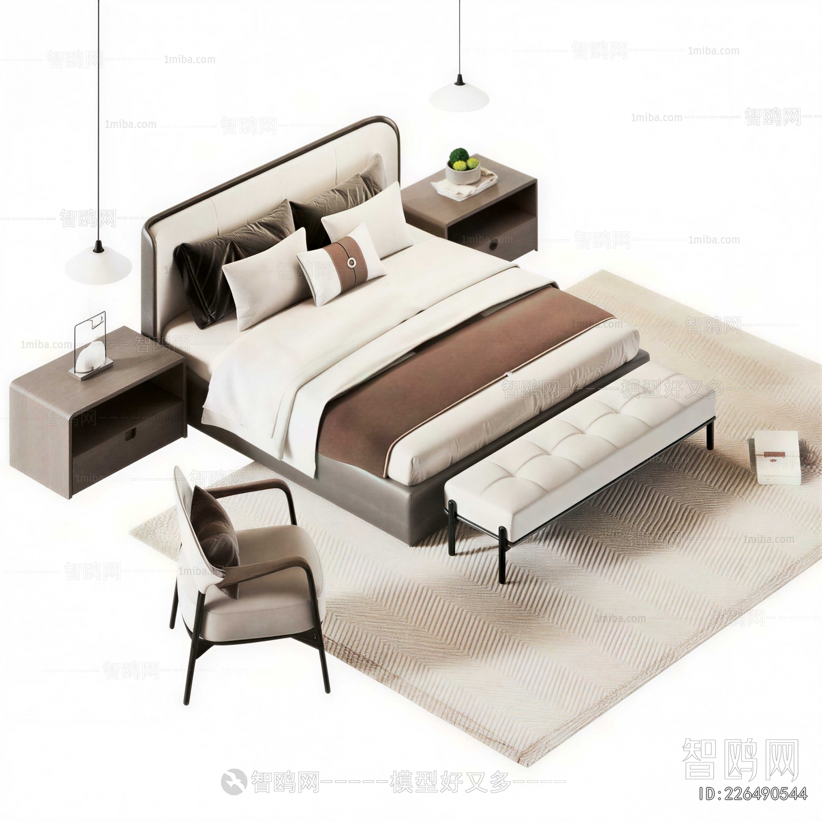 New Chinese Style Double Bed