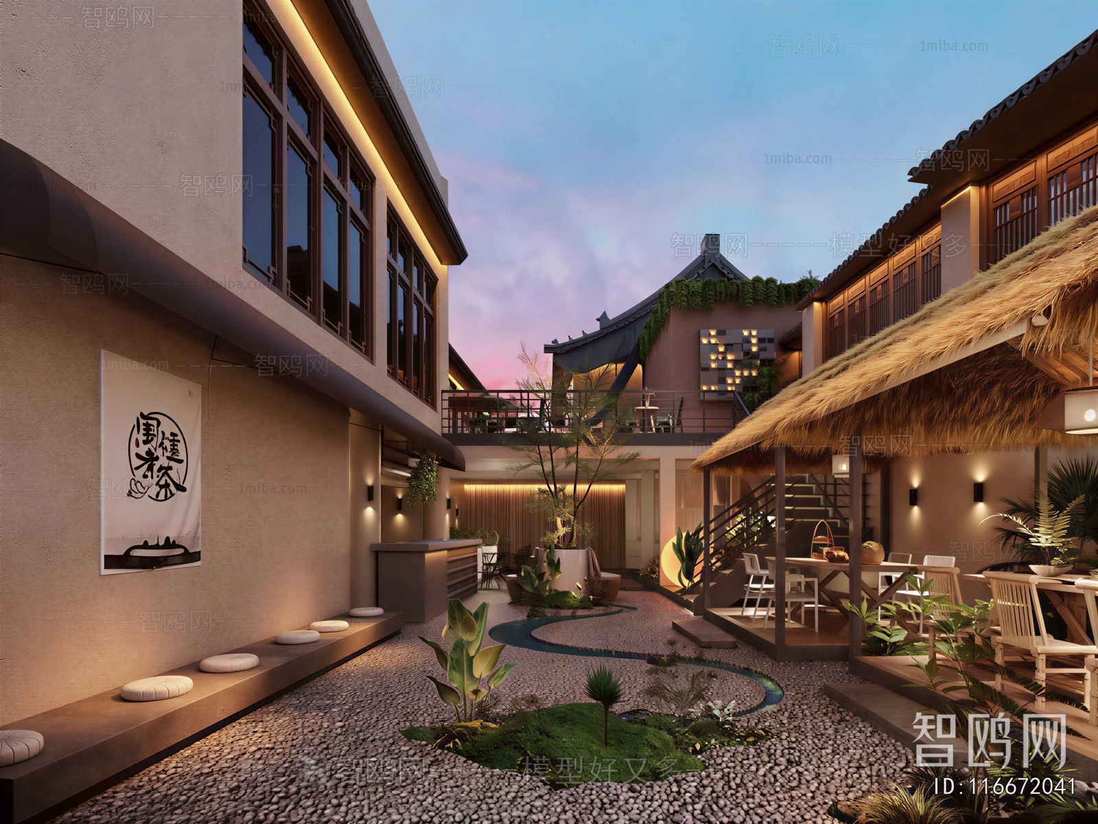New Chinese Style Courtyard/landscape
