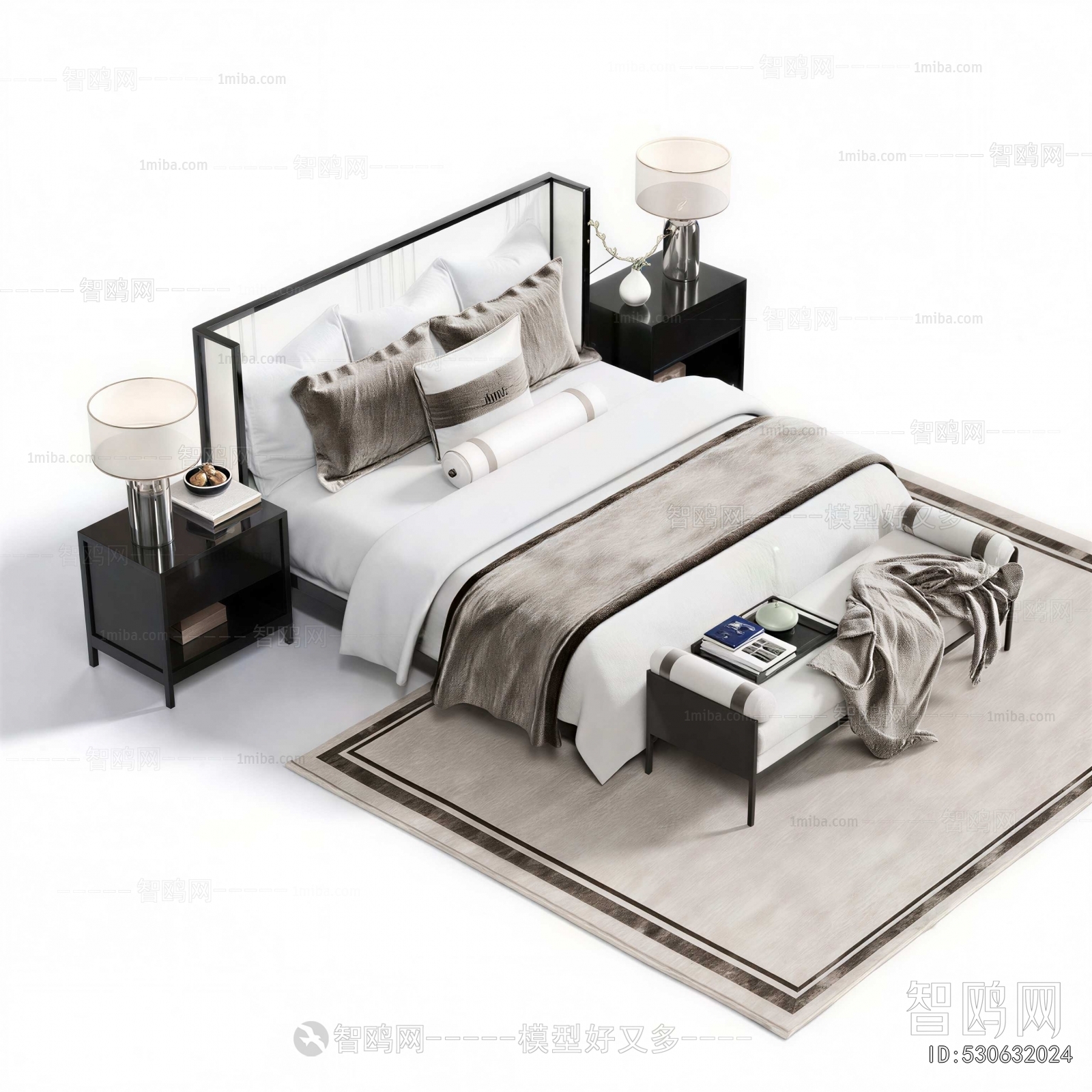 New Chinese Style Double Bed