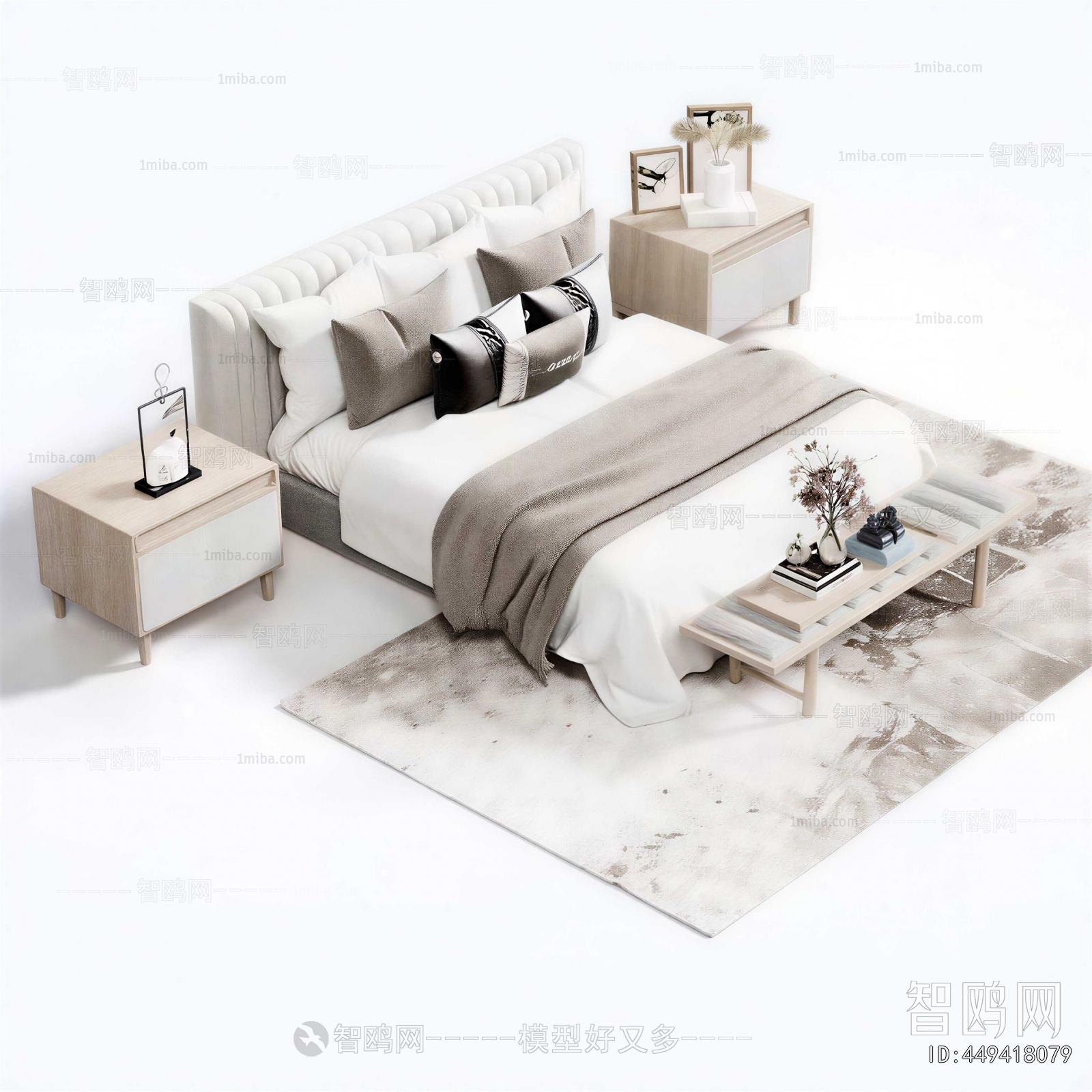 New Chinese Style Double Bed