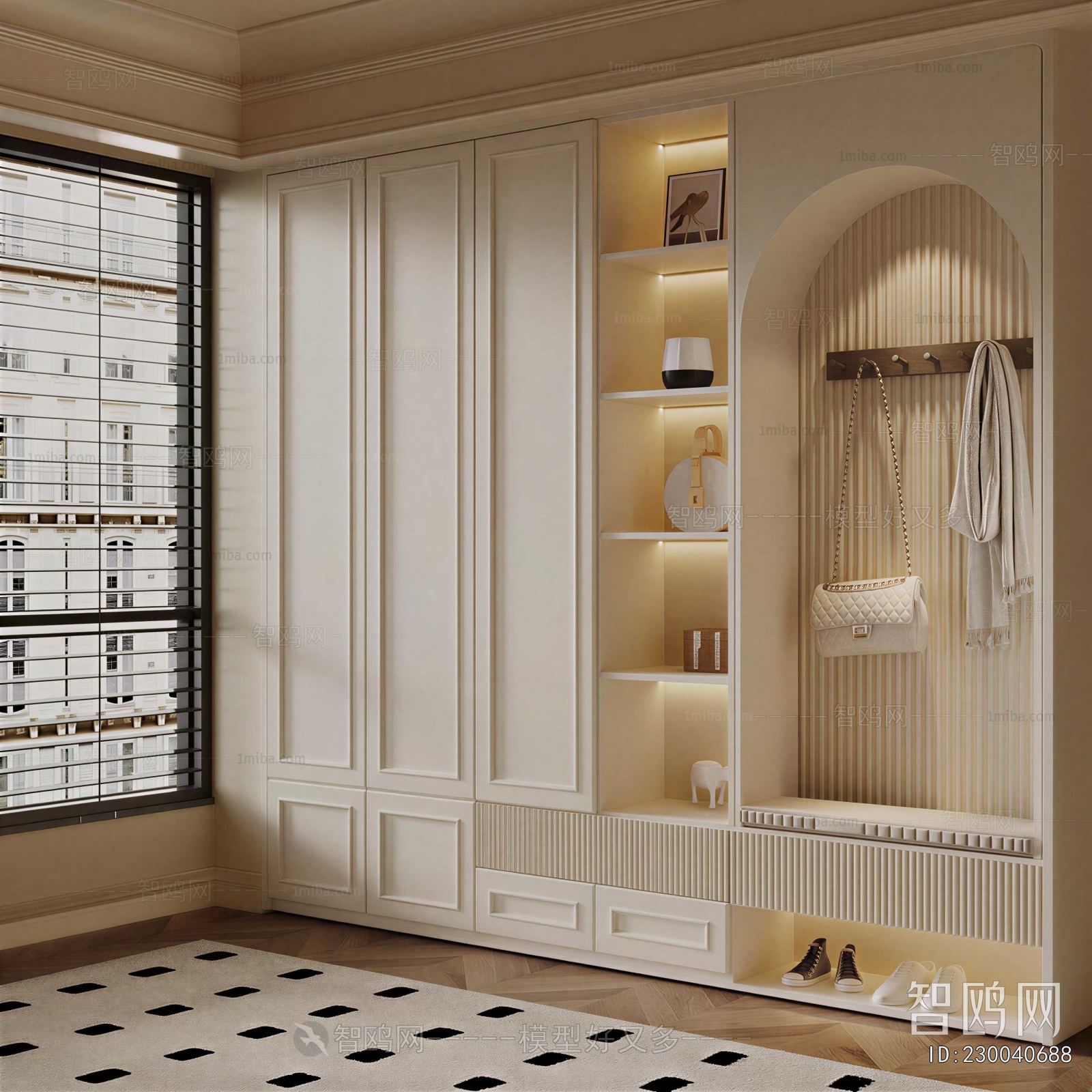 French Style Entrance Cabinet