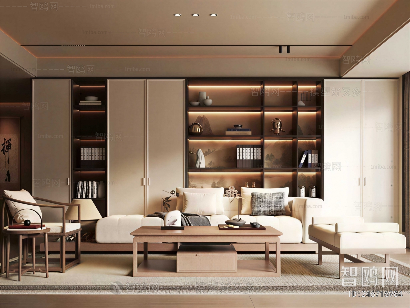 New Chinese Style A Living Room