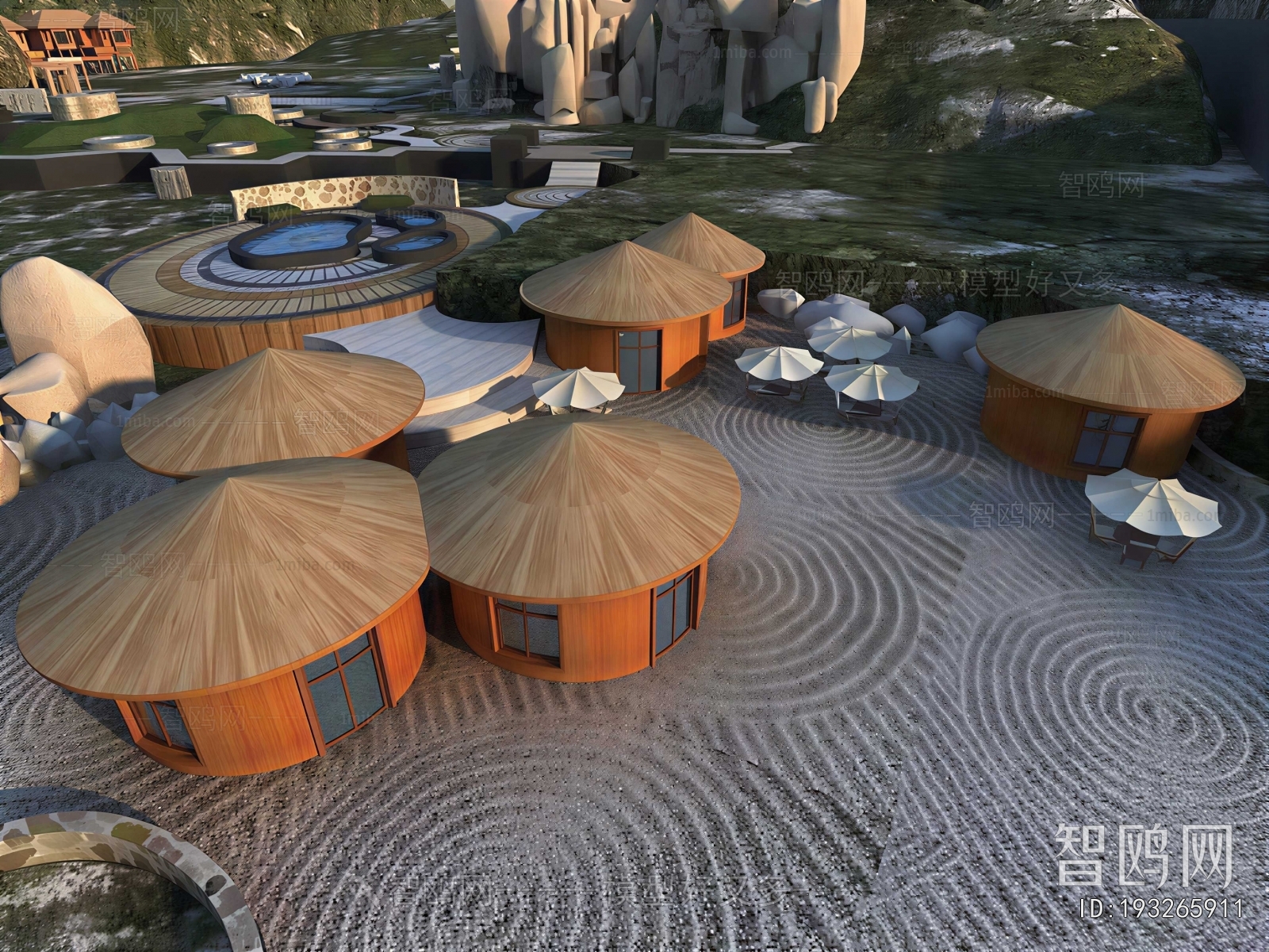 Japanese Style Park Landscape