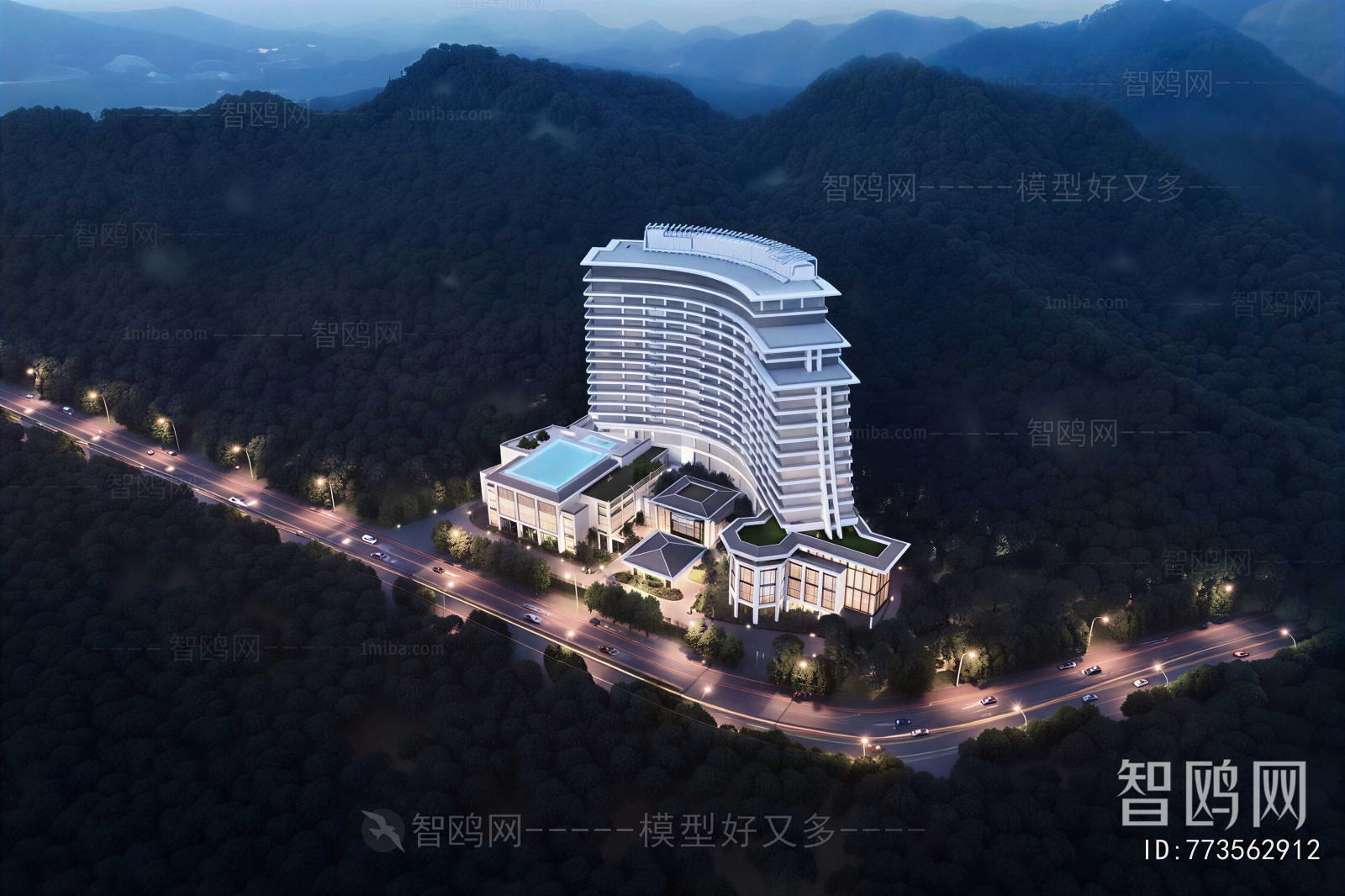 Modern Architectural Bird's-eye View Planning