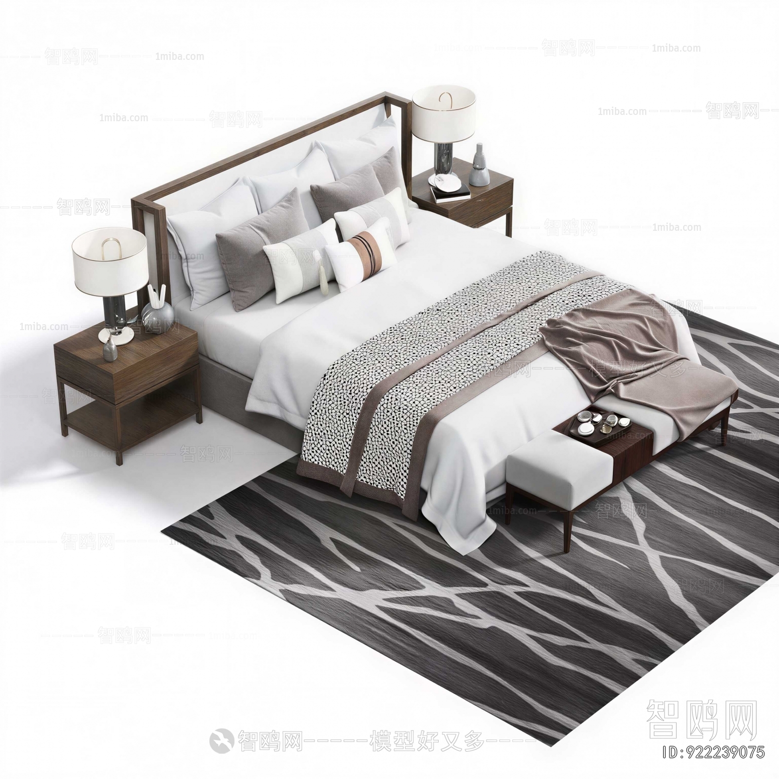 New Chinese Style Double Bed