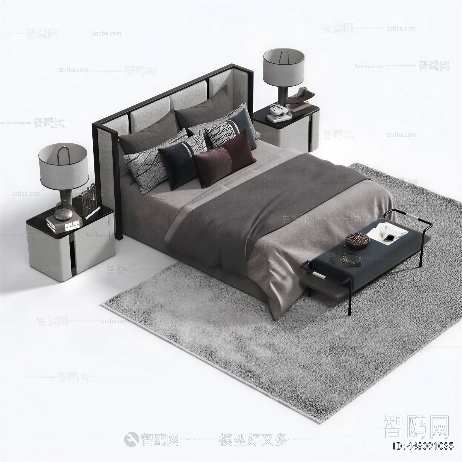 New Chinese Style Double Bed