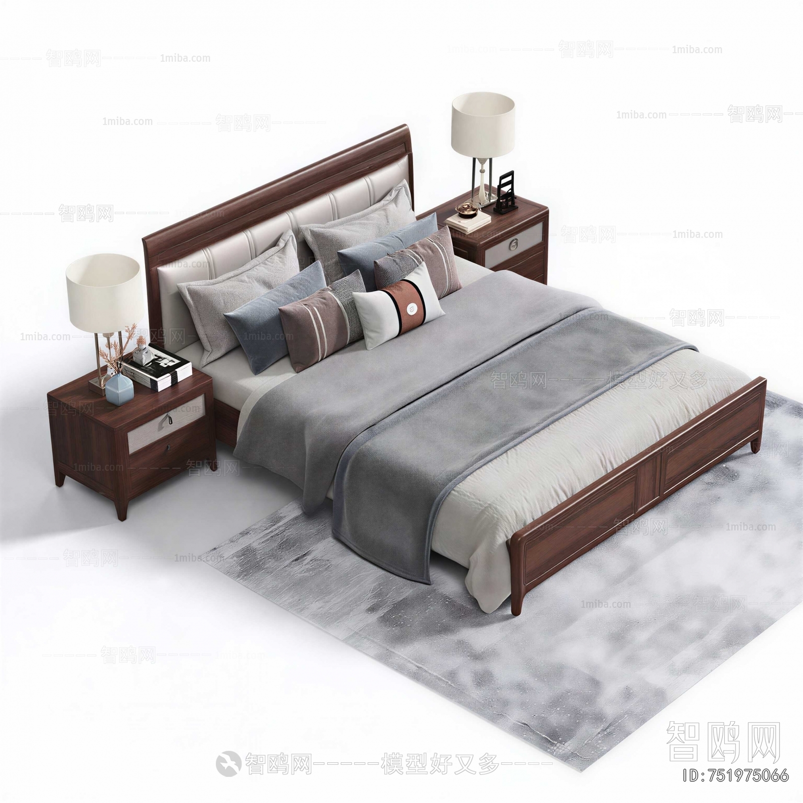 New Chinese Style Double Bed
