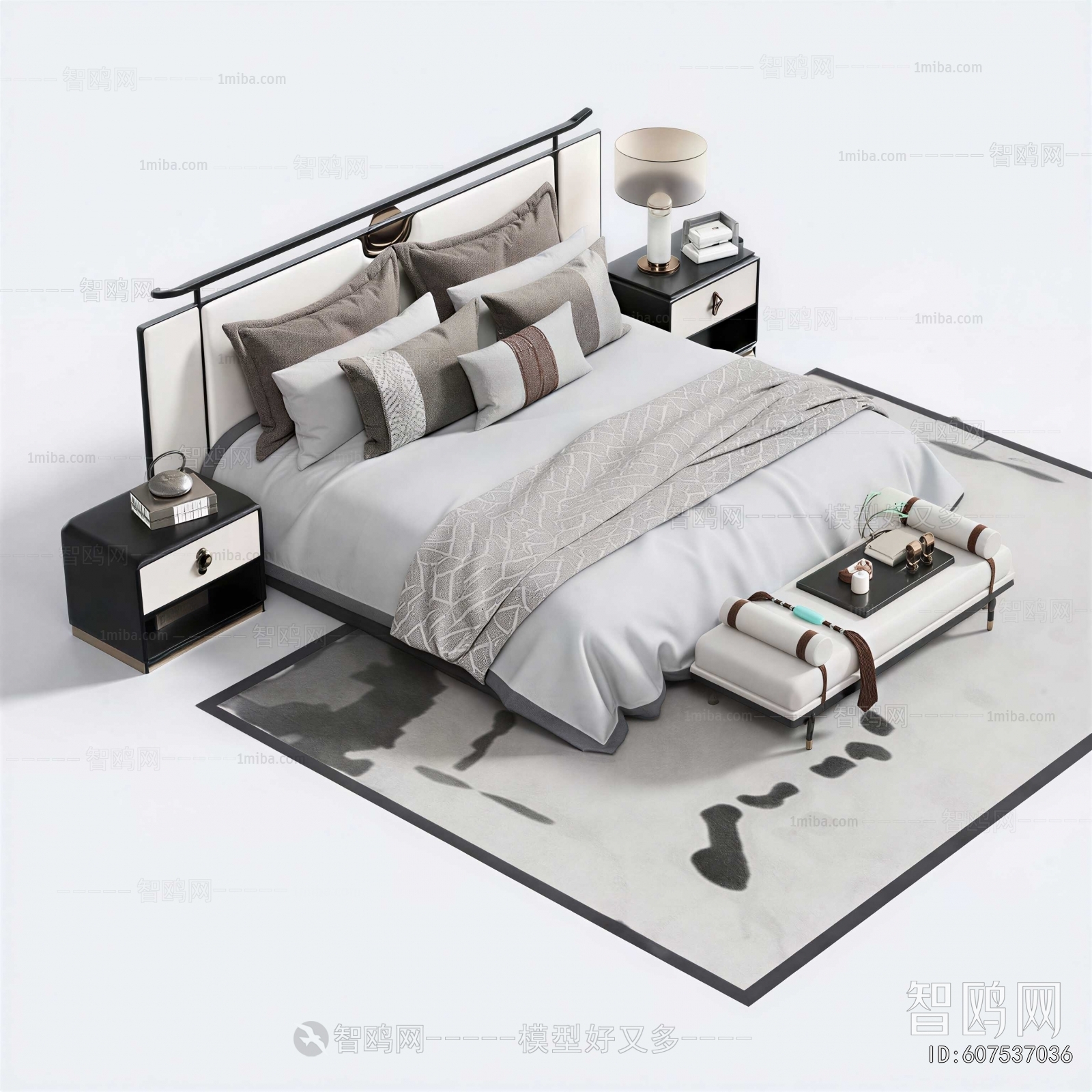 New Chinese Style Double Bed