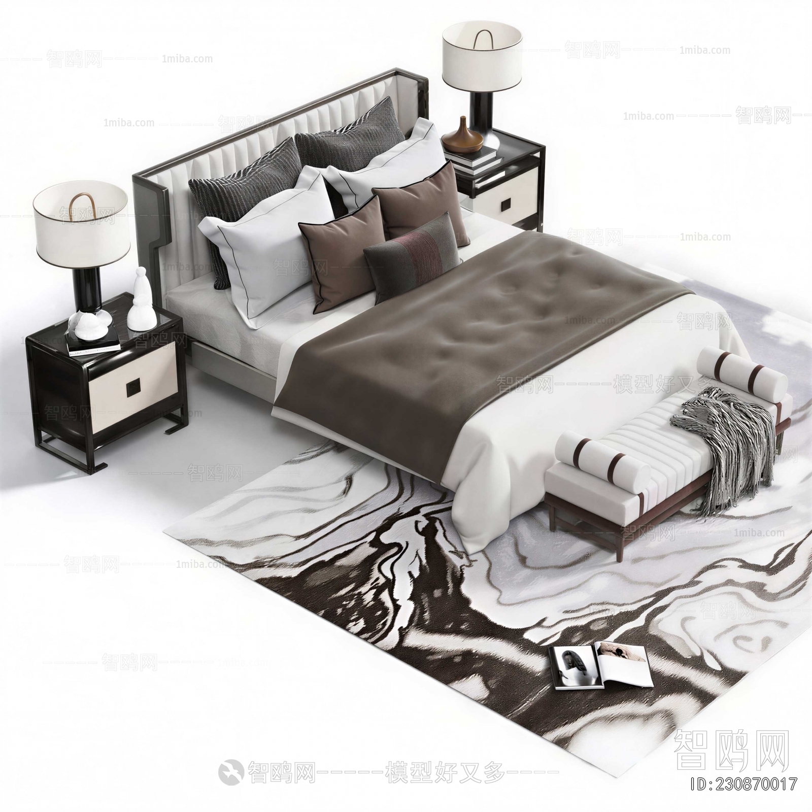 New Chinese Style Double Bed
