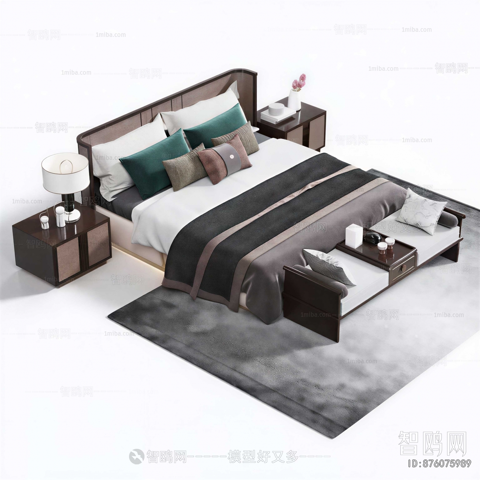 New Chinese Style Double Bed