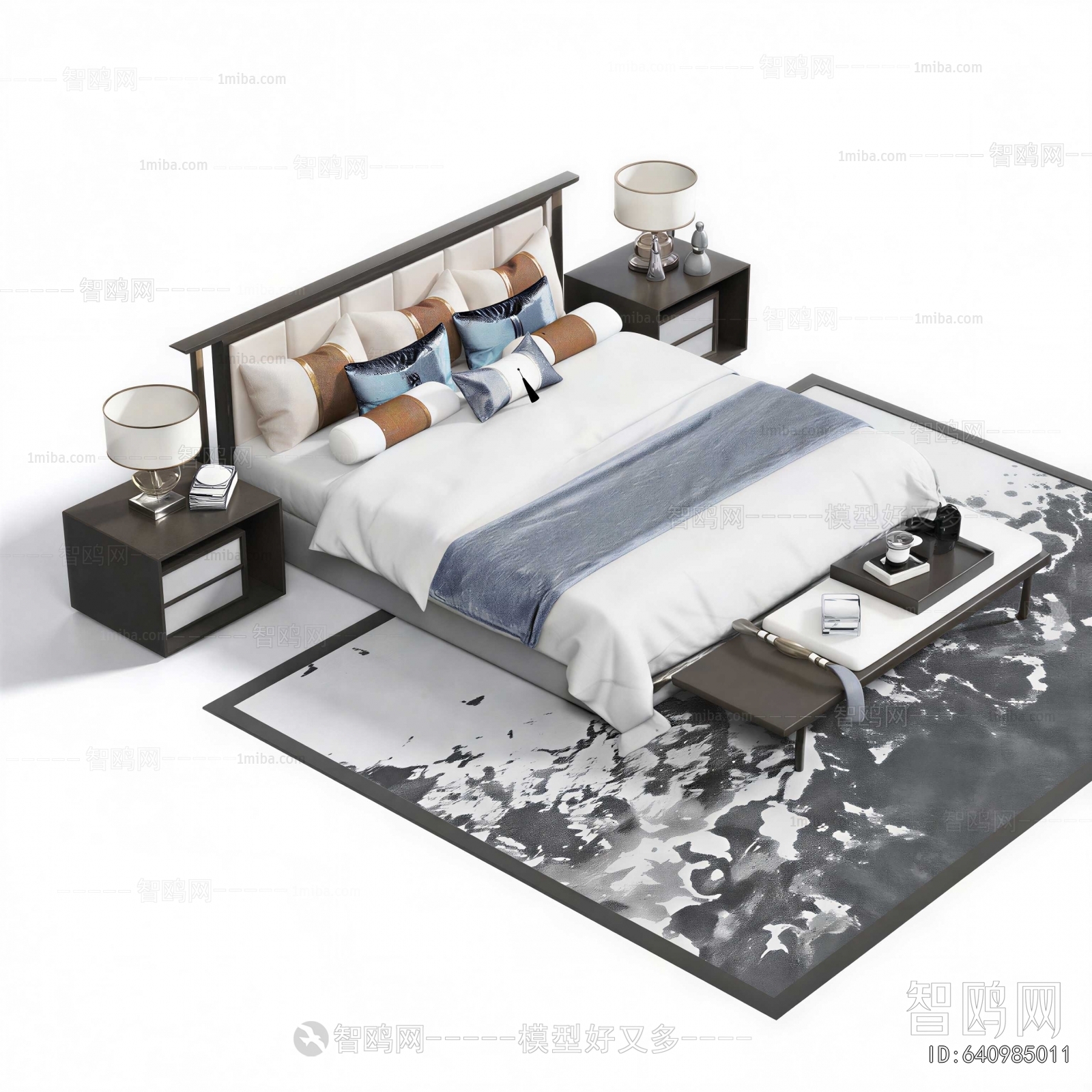 New Chinese Style Double Bed