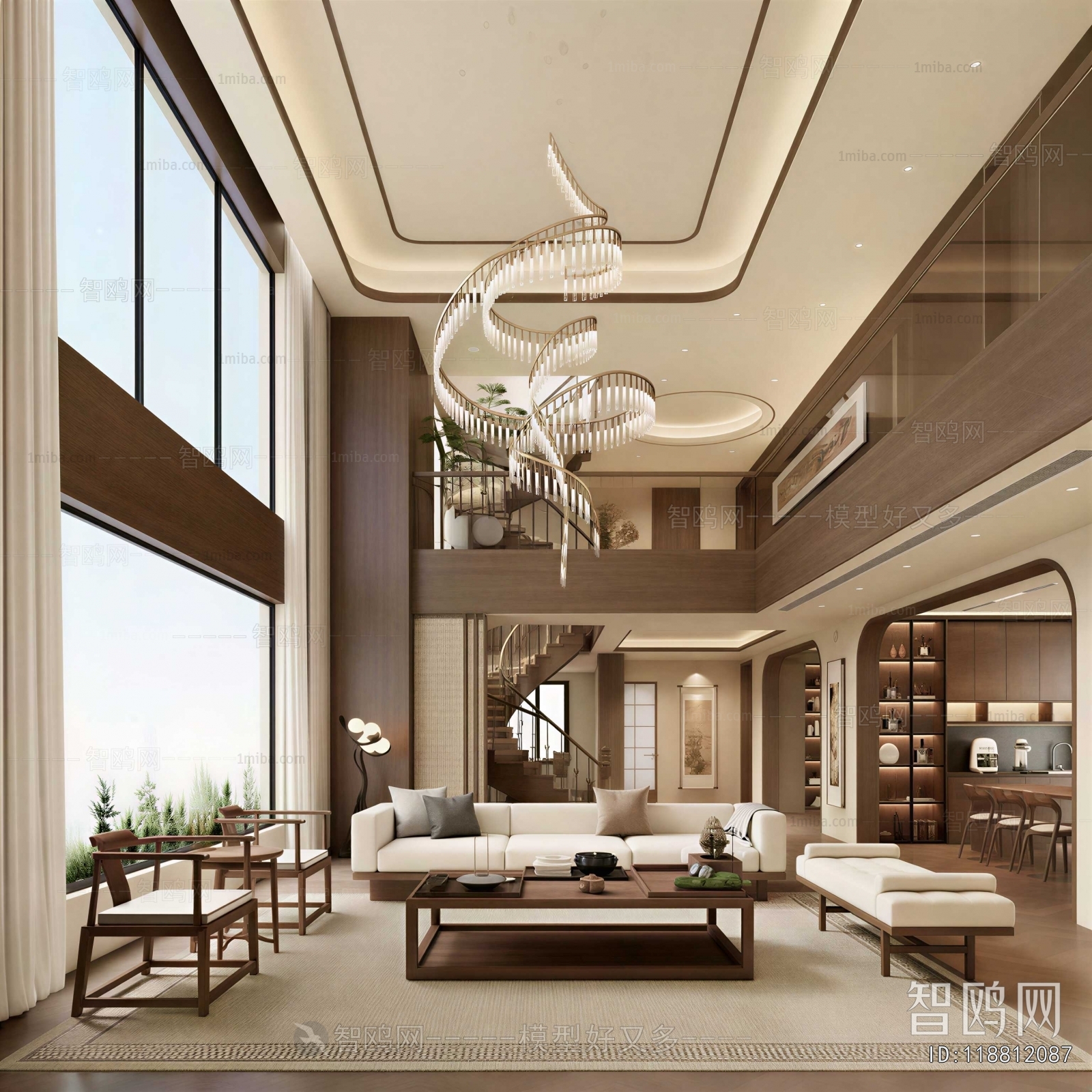 New Chinese Style A Living Room