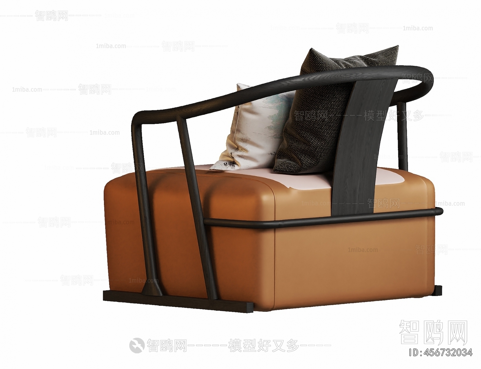 New Chinese Style Single Sofa