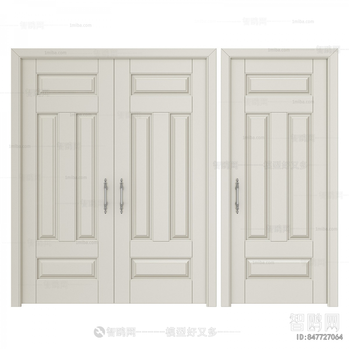 Simple European Style Single Door