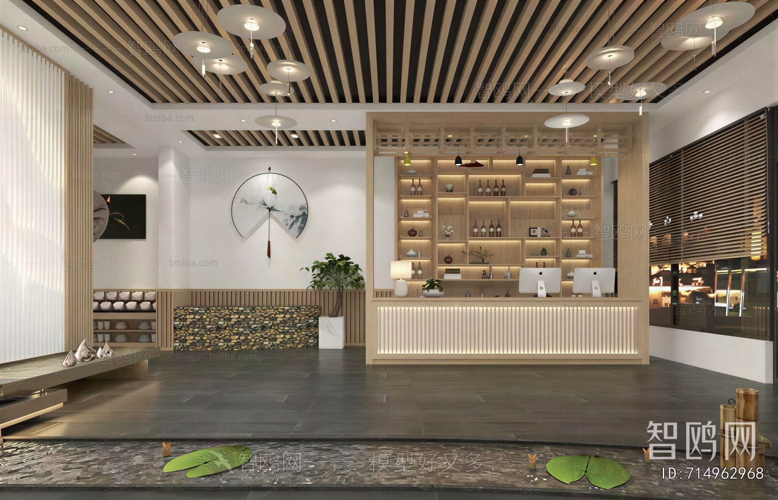 New Chinese Style Office Reception Desk