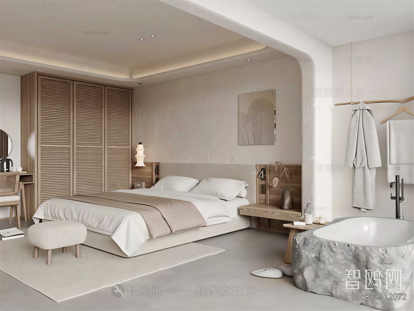 Wabi-sabi Style Bedroom