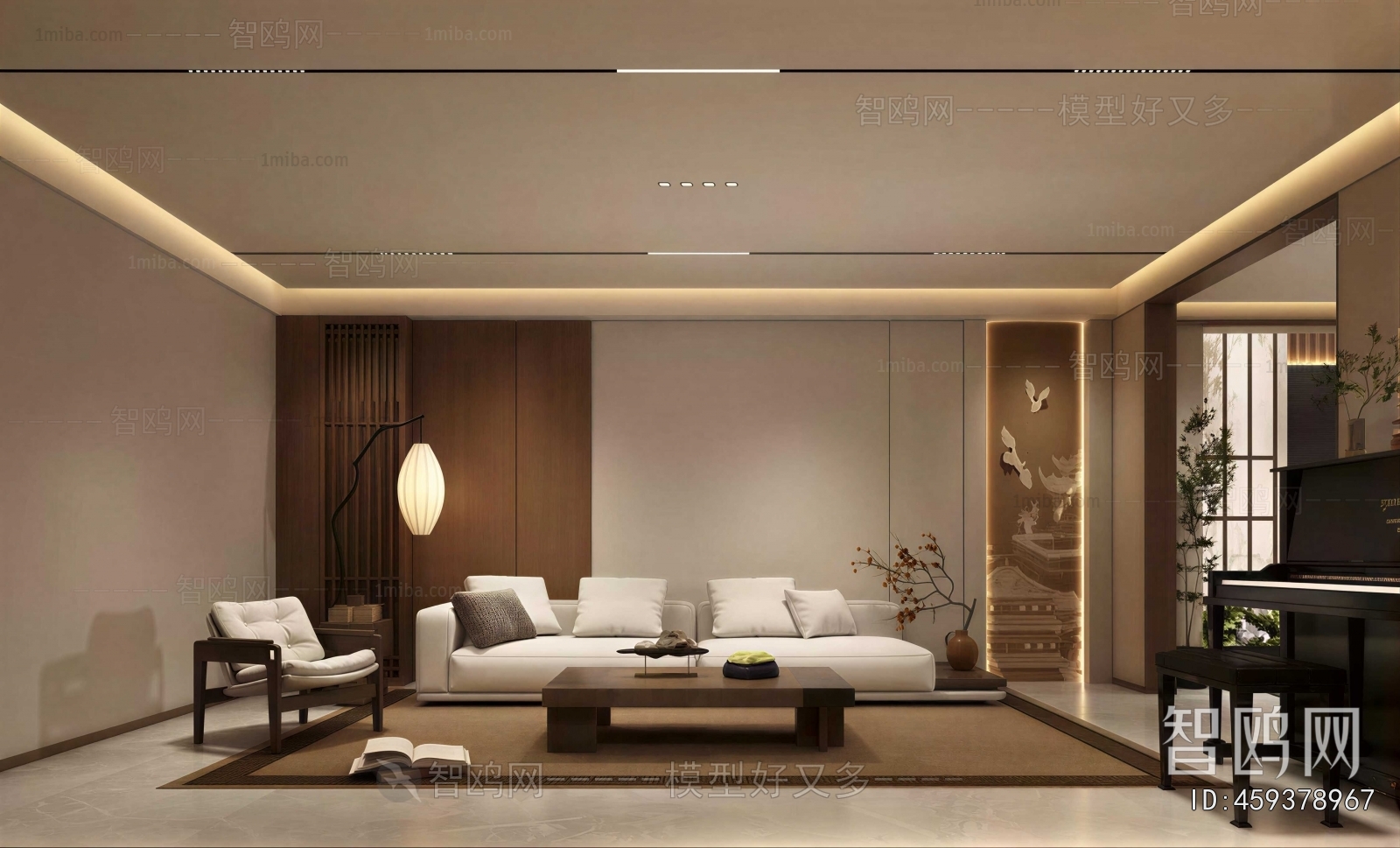 New Chinese Style A Living Room