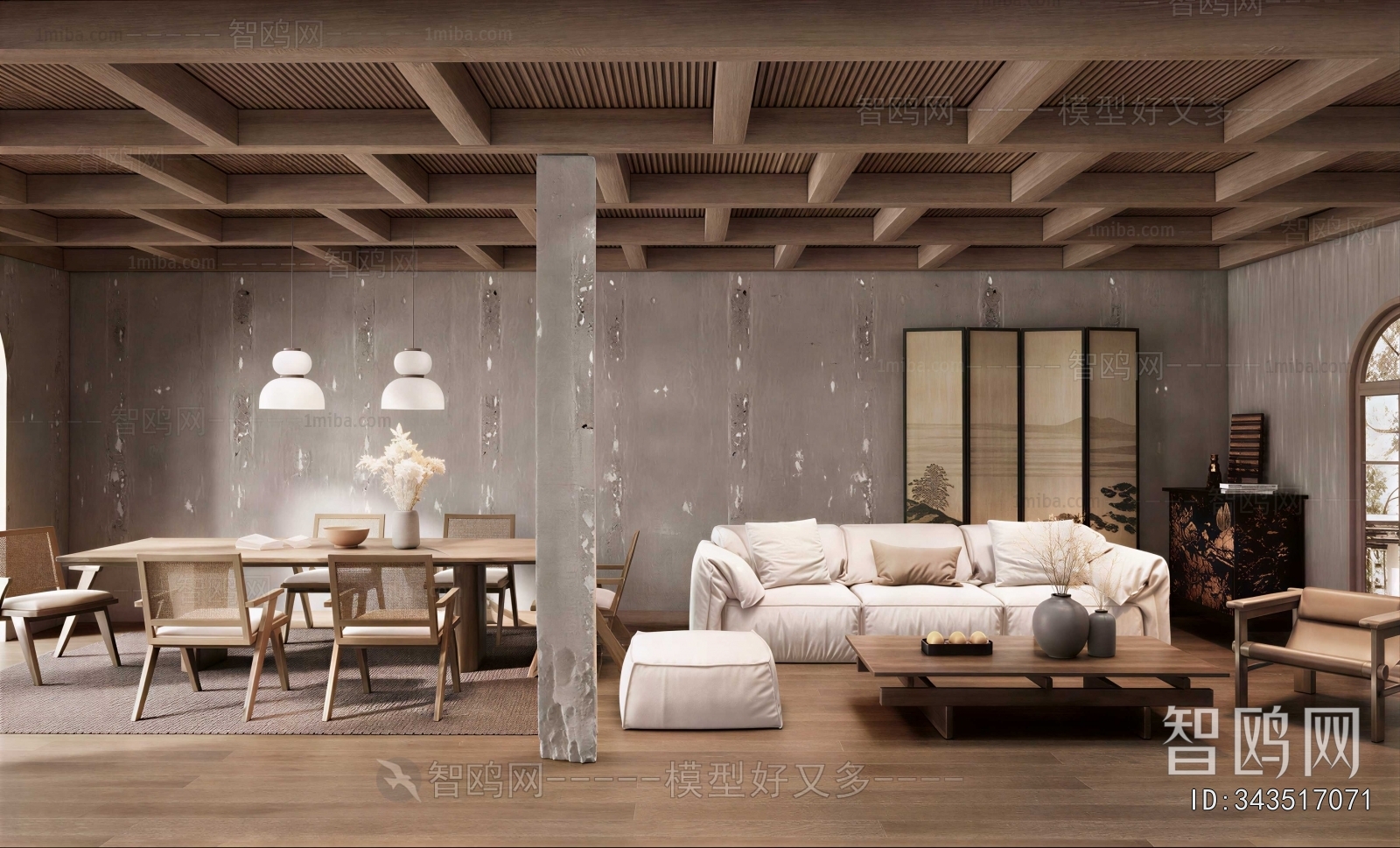 Wabi-sabi Style A Living Room