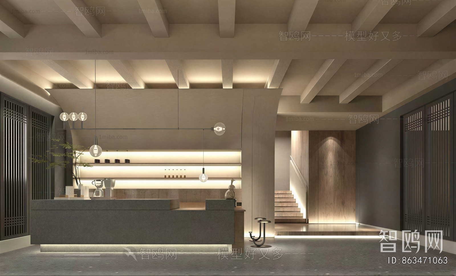 Modern Office Reception Desk