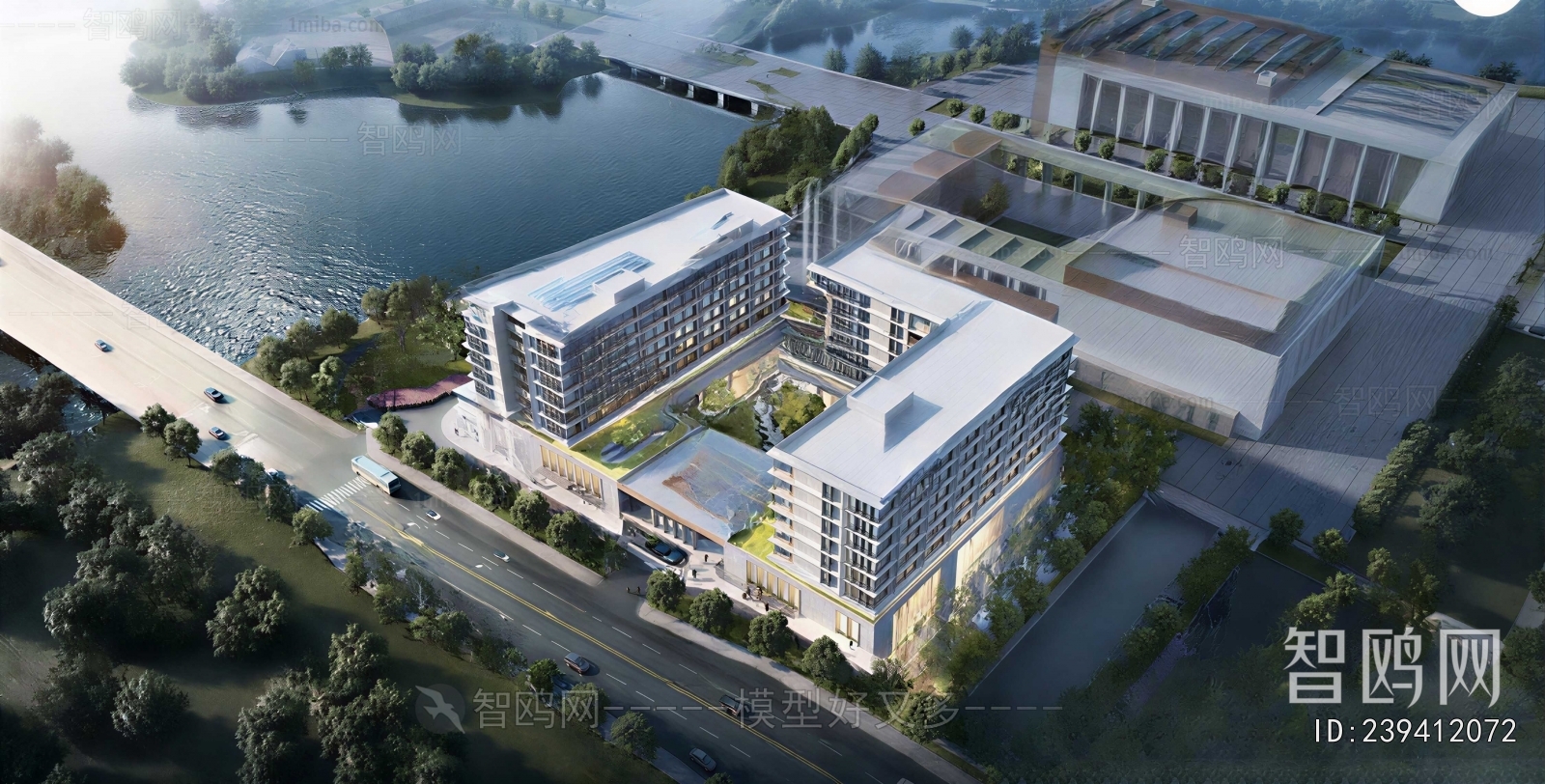 Modern Architectural Bird's-eye View Planning