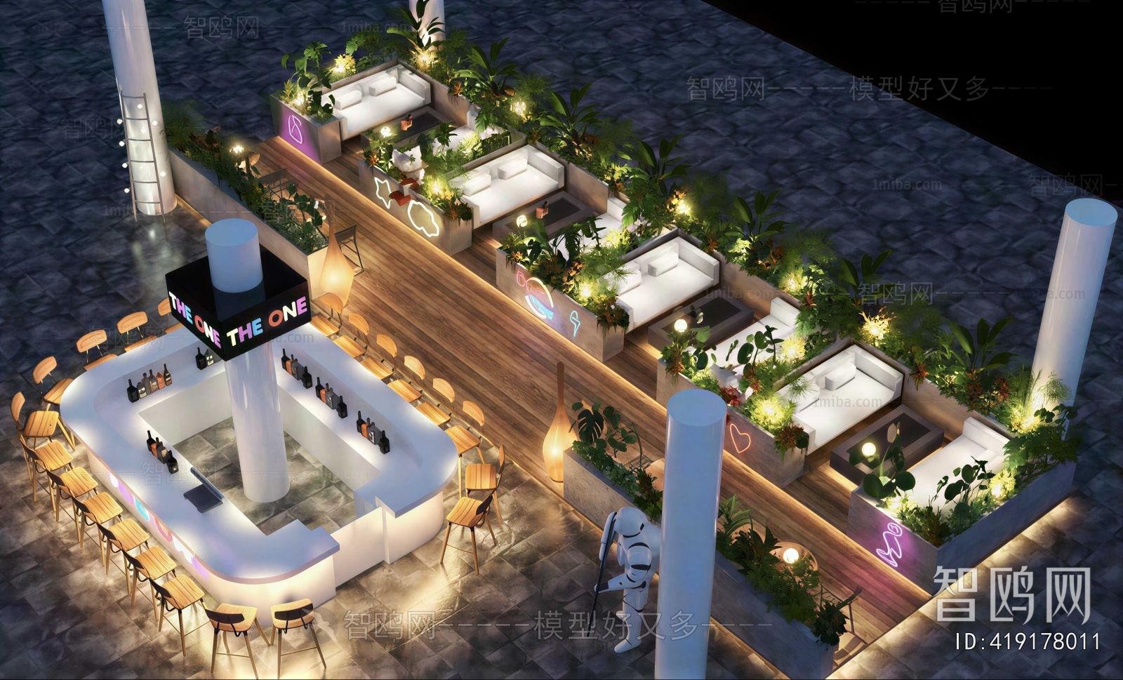 Modern Architectural Bird's-eye View Planning