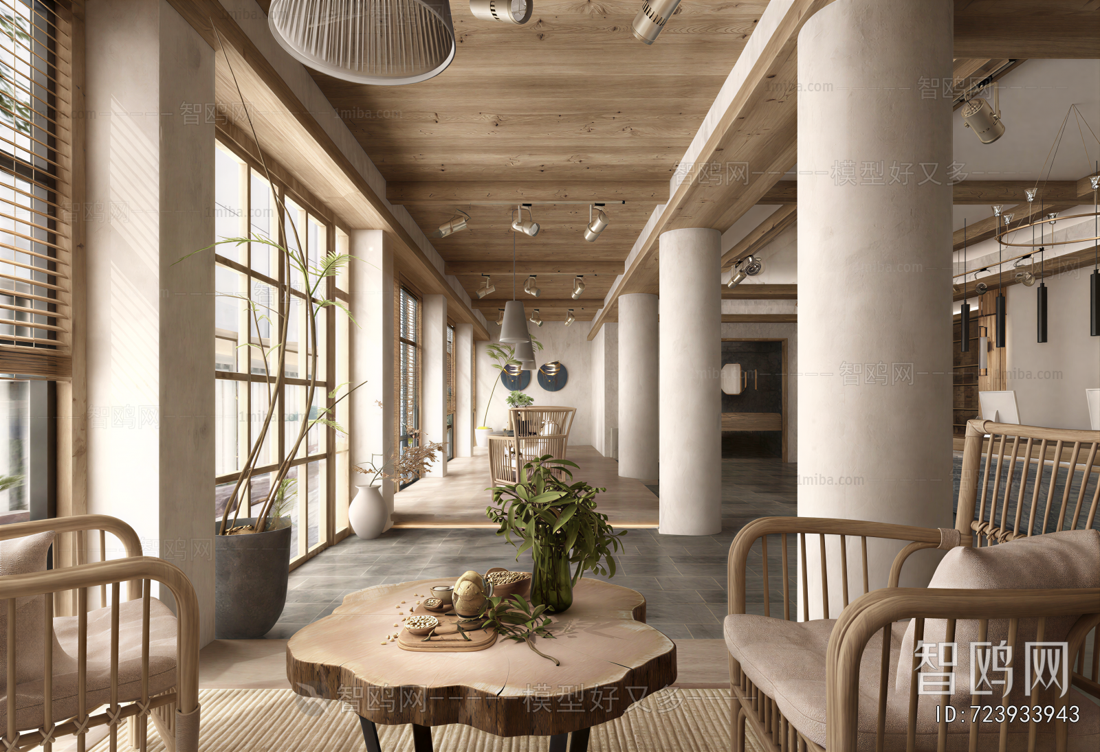 Wabi-sabi Style Lobby Hall