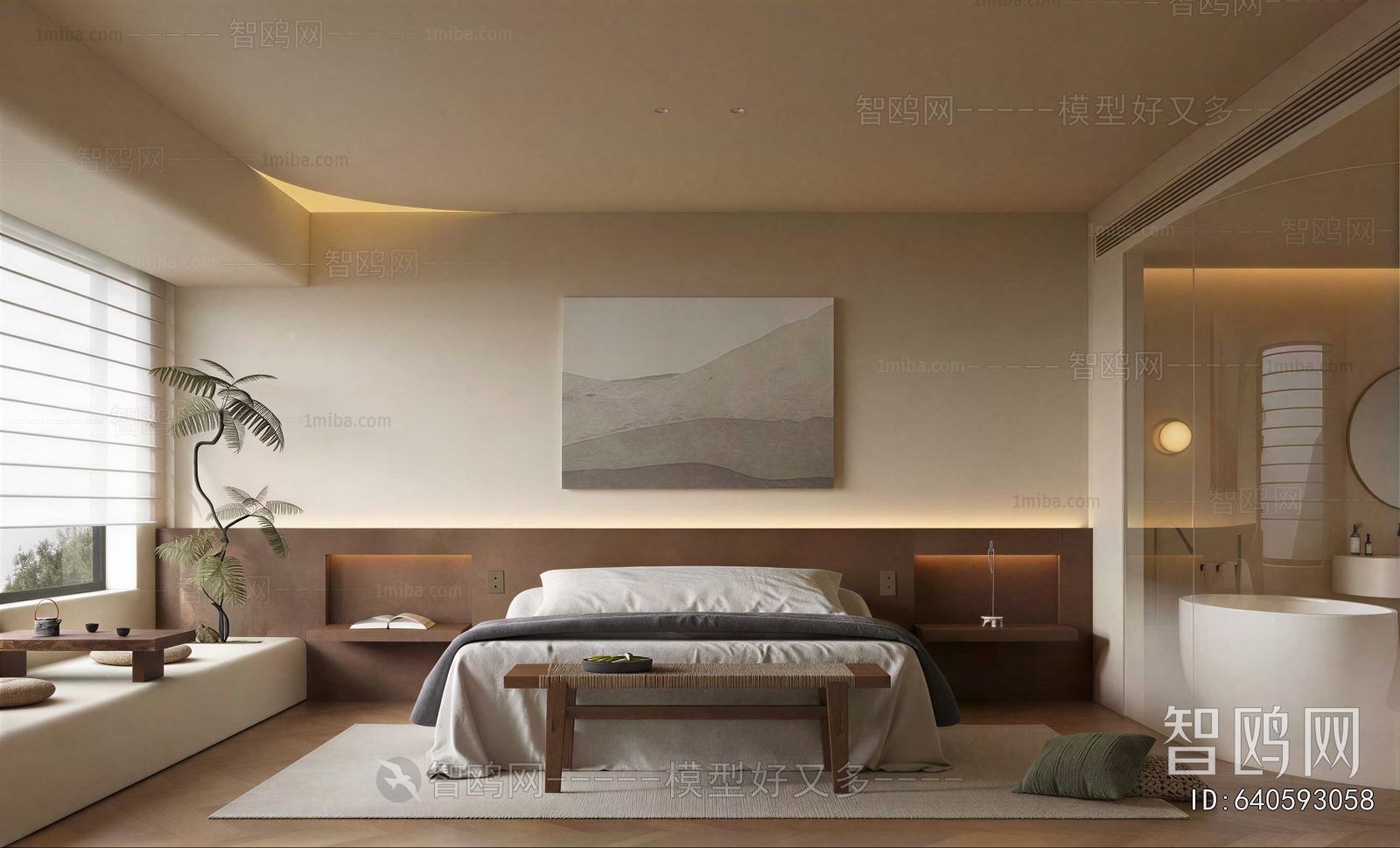 Wabi-sabi Style Bedroom