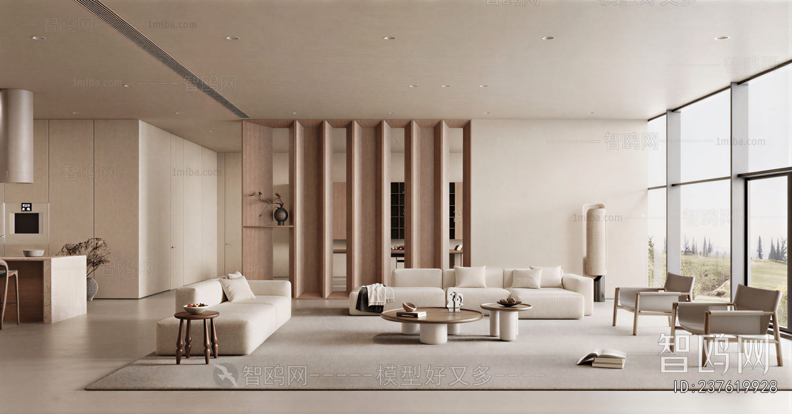 Wabi-sabi Style A Living Room