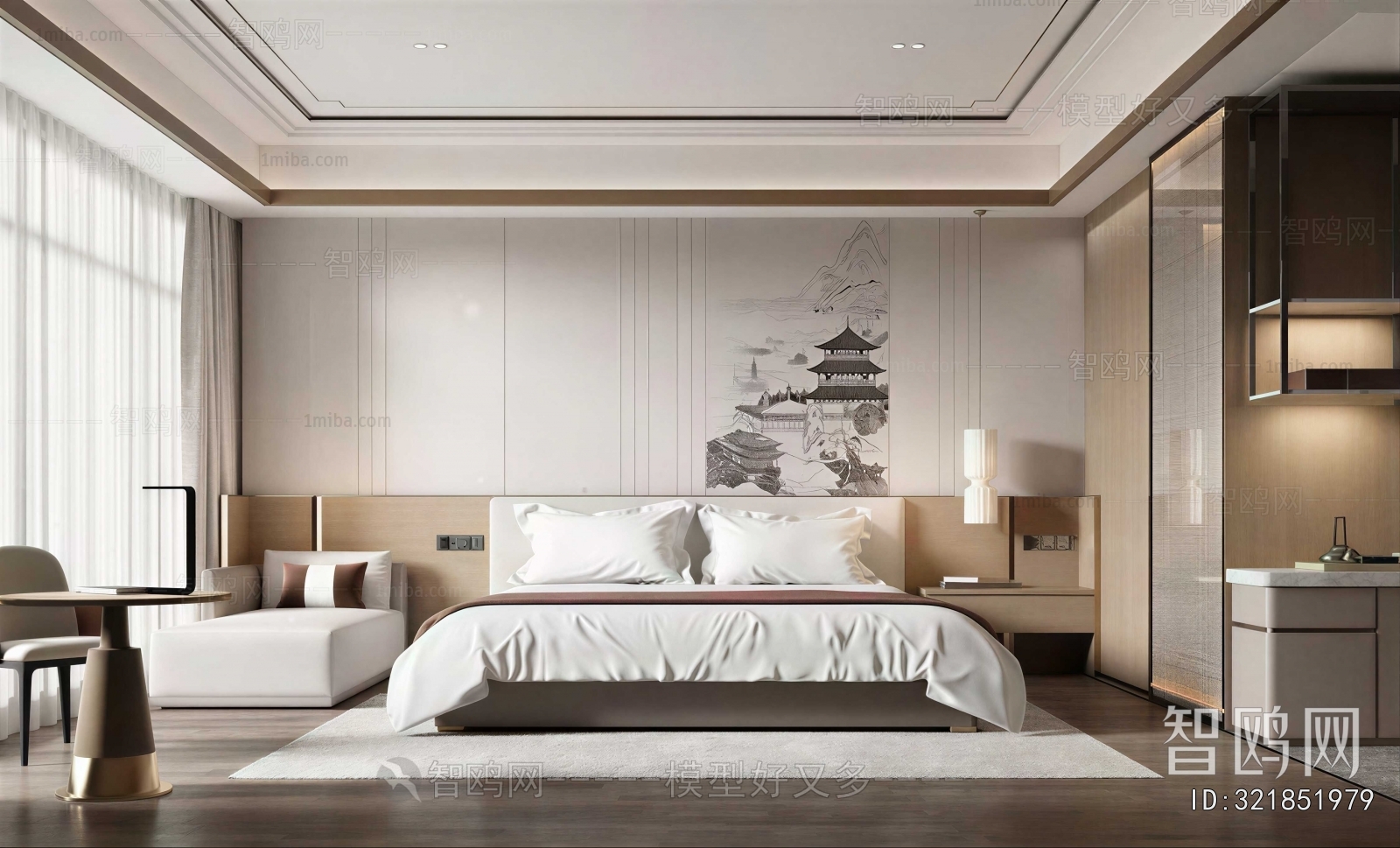 New Chinese Style Bedroom