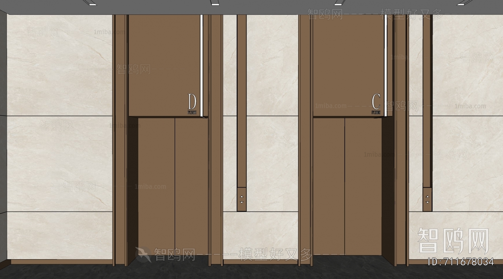 Modern Office Elevator Hall