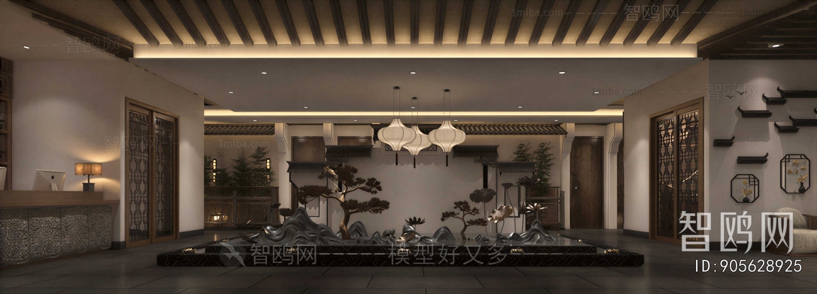 New Chinese Style Lobby Hall