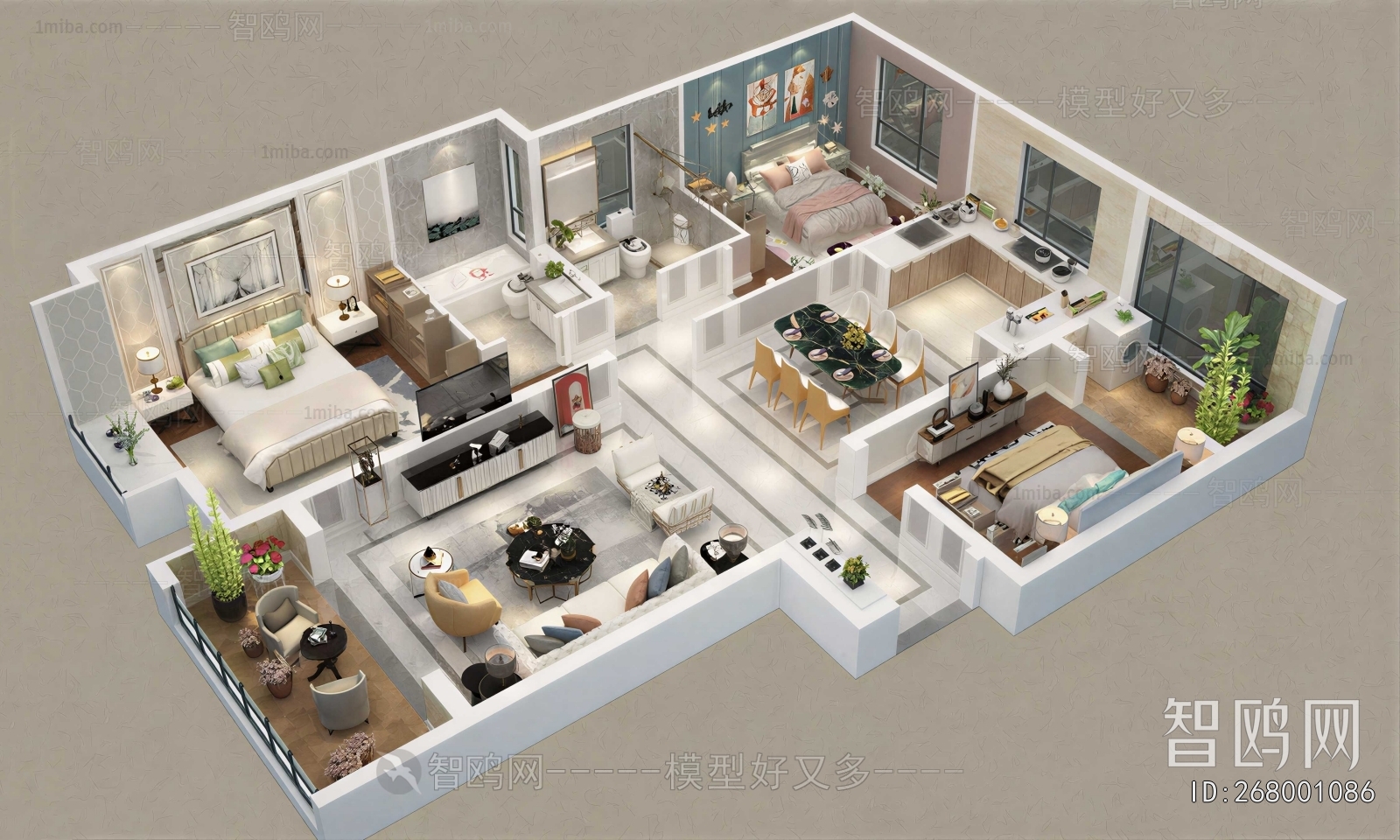 Modern A Bird's-eye View Of Home Decoration