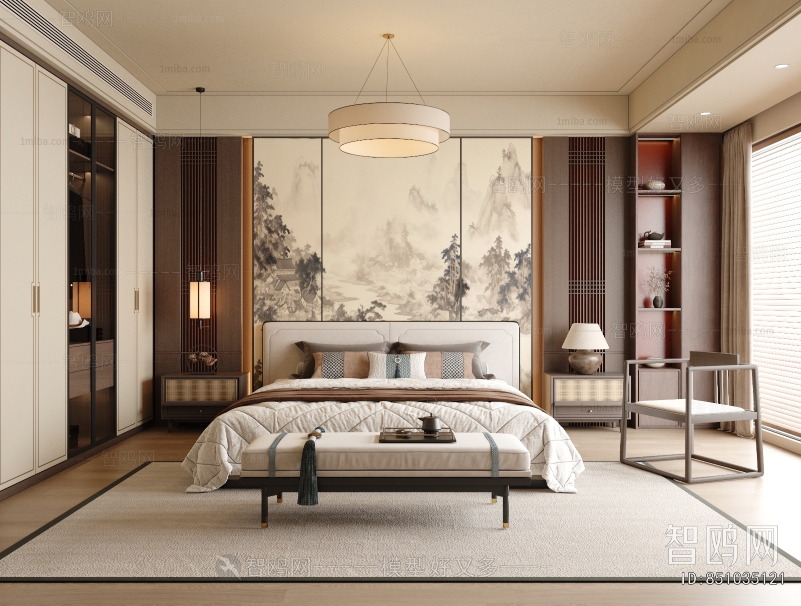 New Chinese Style Bedroom