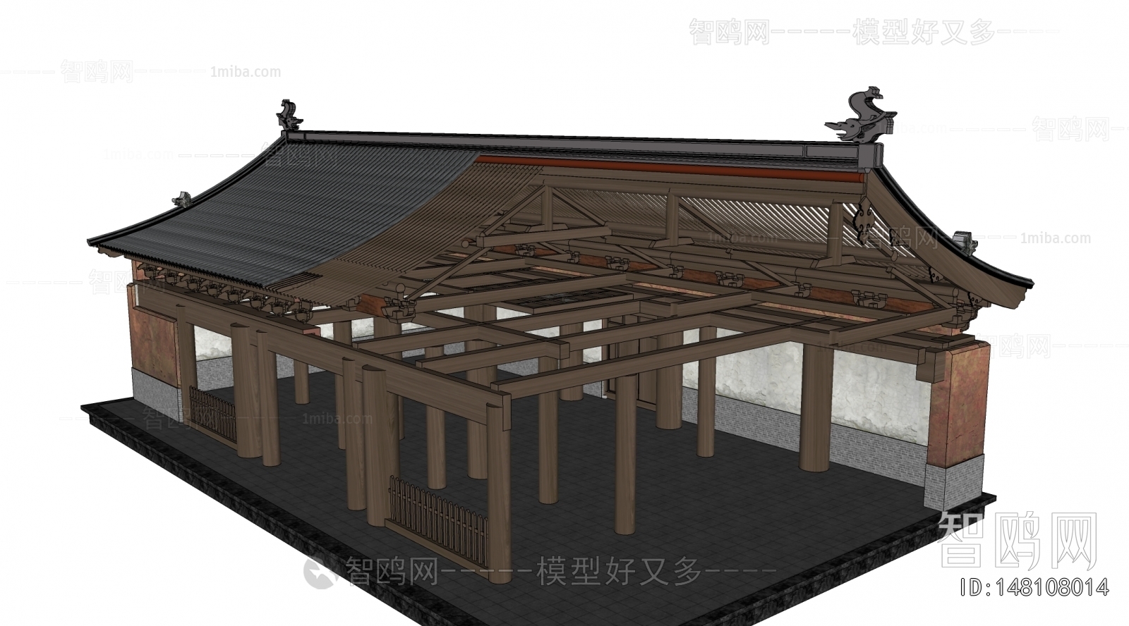 New Chinese Style Ancient Architectural Buildings