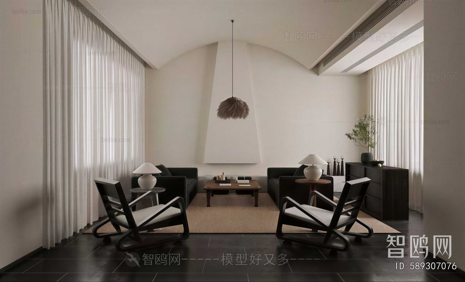 Wabi-sabi Style A Living Room