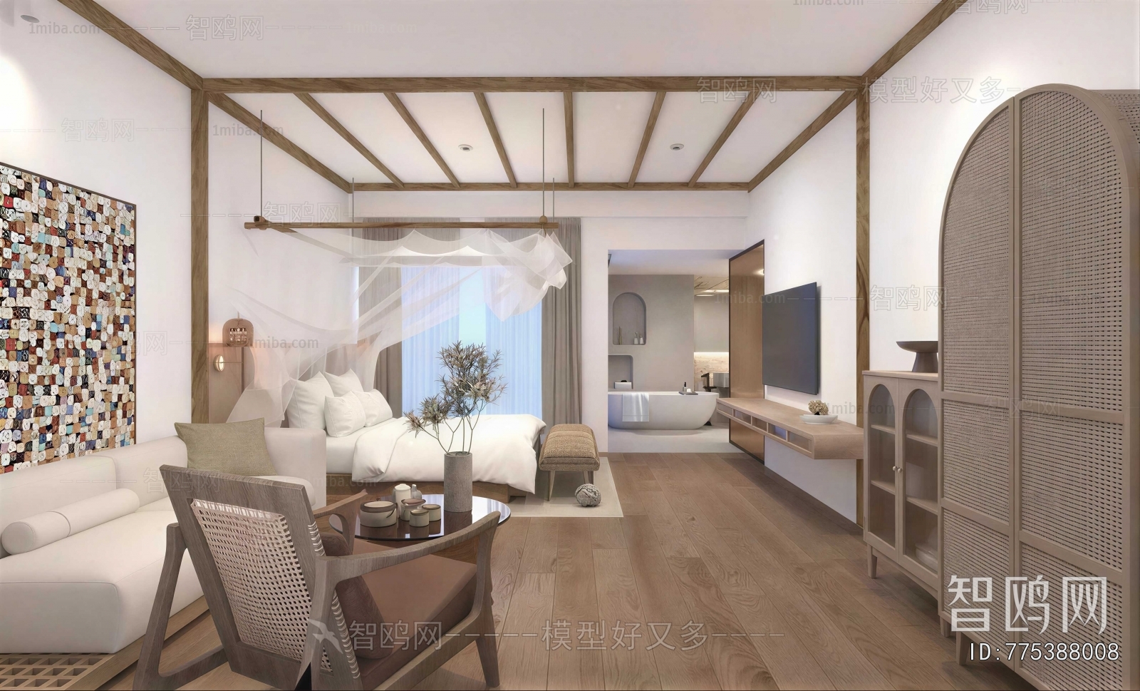 New Chinese Style Bedroom