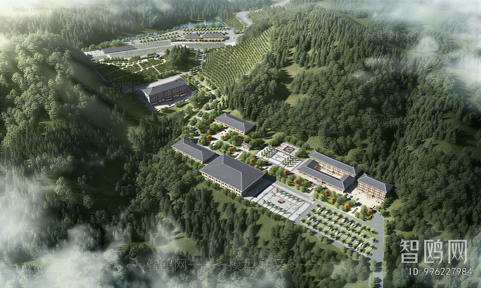 Modern Architectural Bird's-eye View Planning