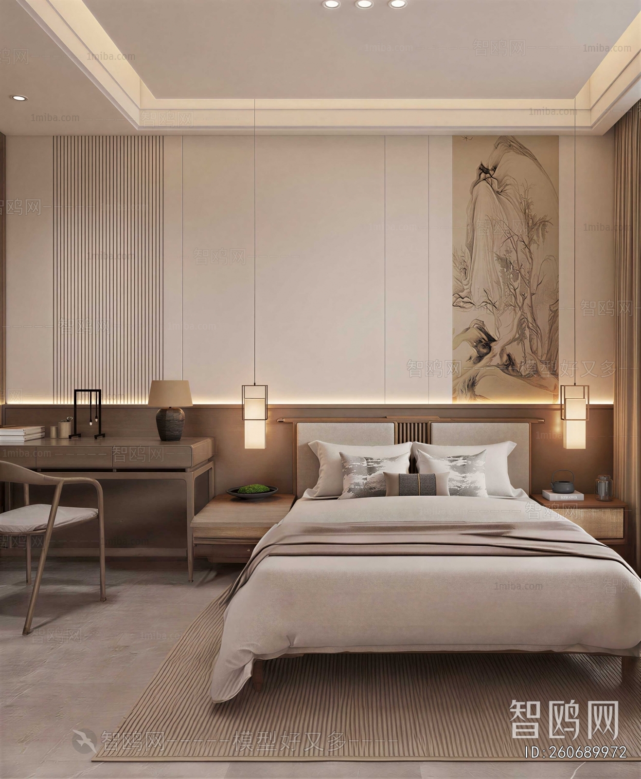 New Chinese Style Bedroom