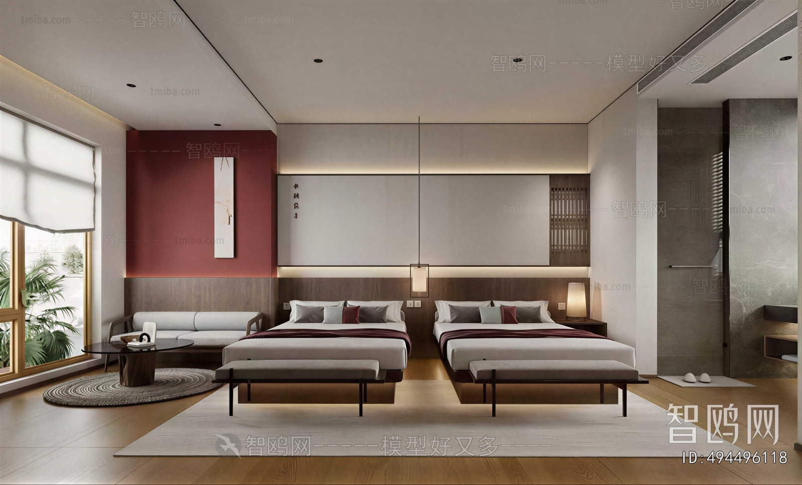 New Chinese Style Bedroom