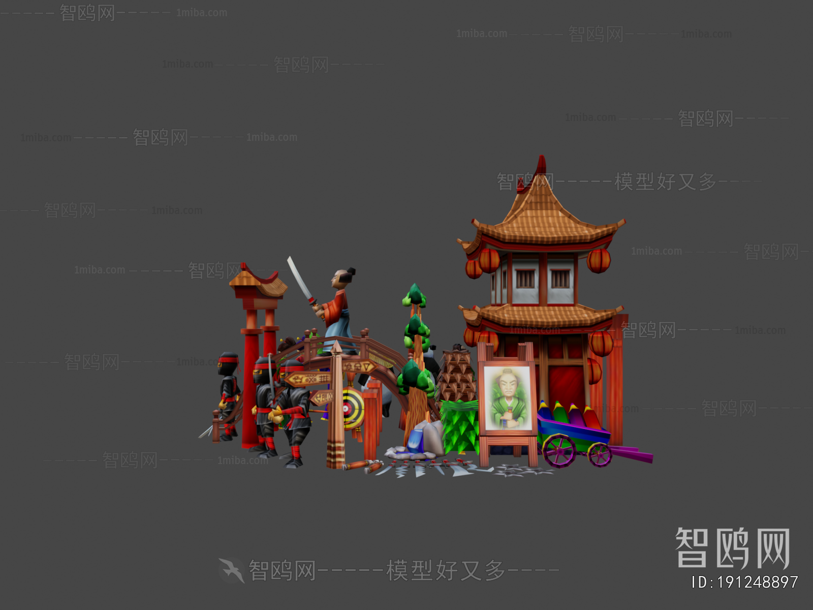 Chinese Style Ancient Architectural Buildings