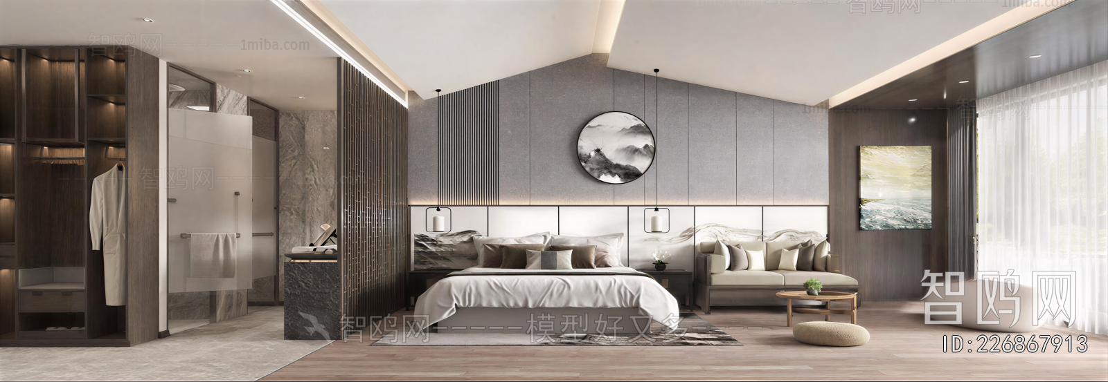 New Chinese Style Bedroom