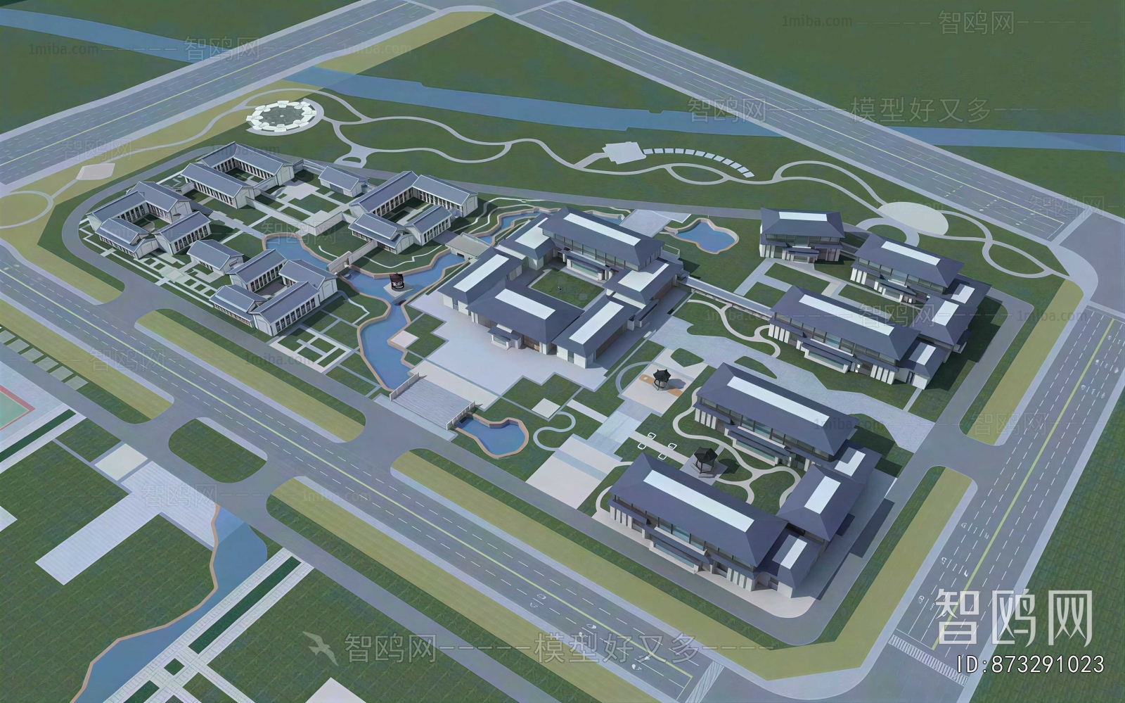 Modern Architectural Bird's-eye View Planning